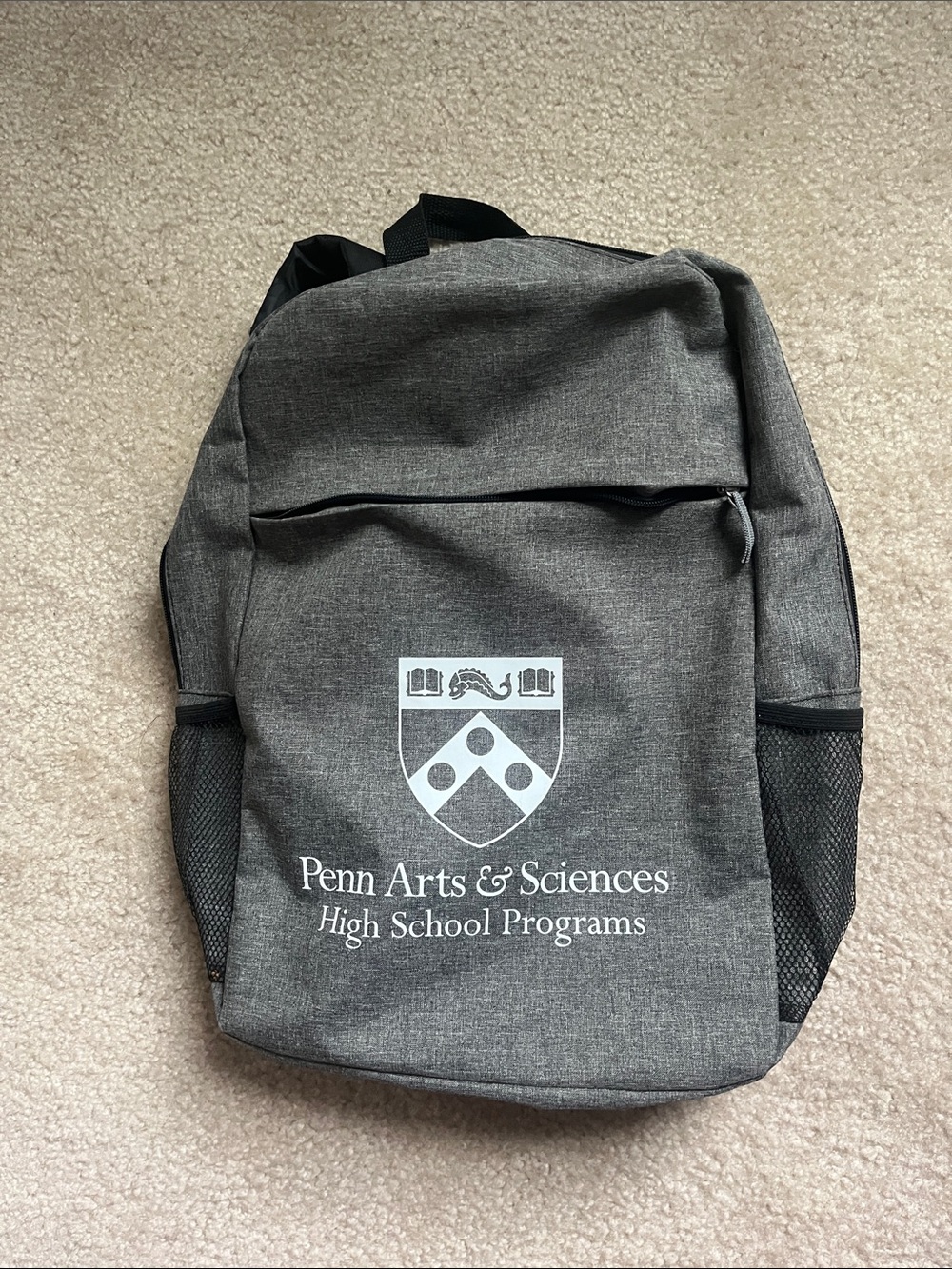 Penn Arts & Sciences Gray Backpack - High School Programs